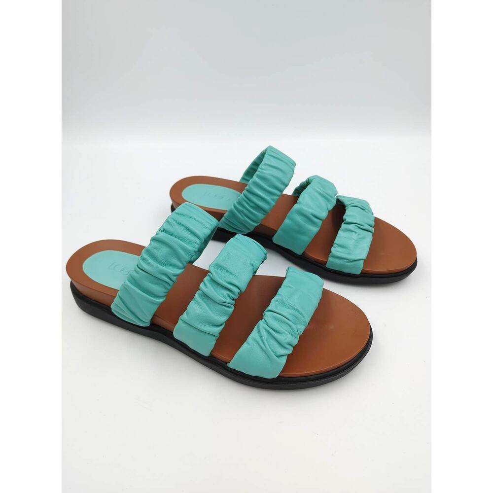 Logo by Lori Goldstein Chloe Women Slide Sandals Size US 7.5M Cozumel Blue